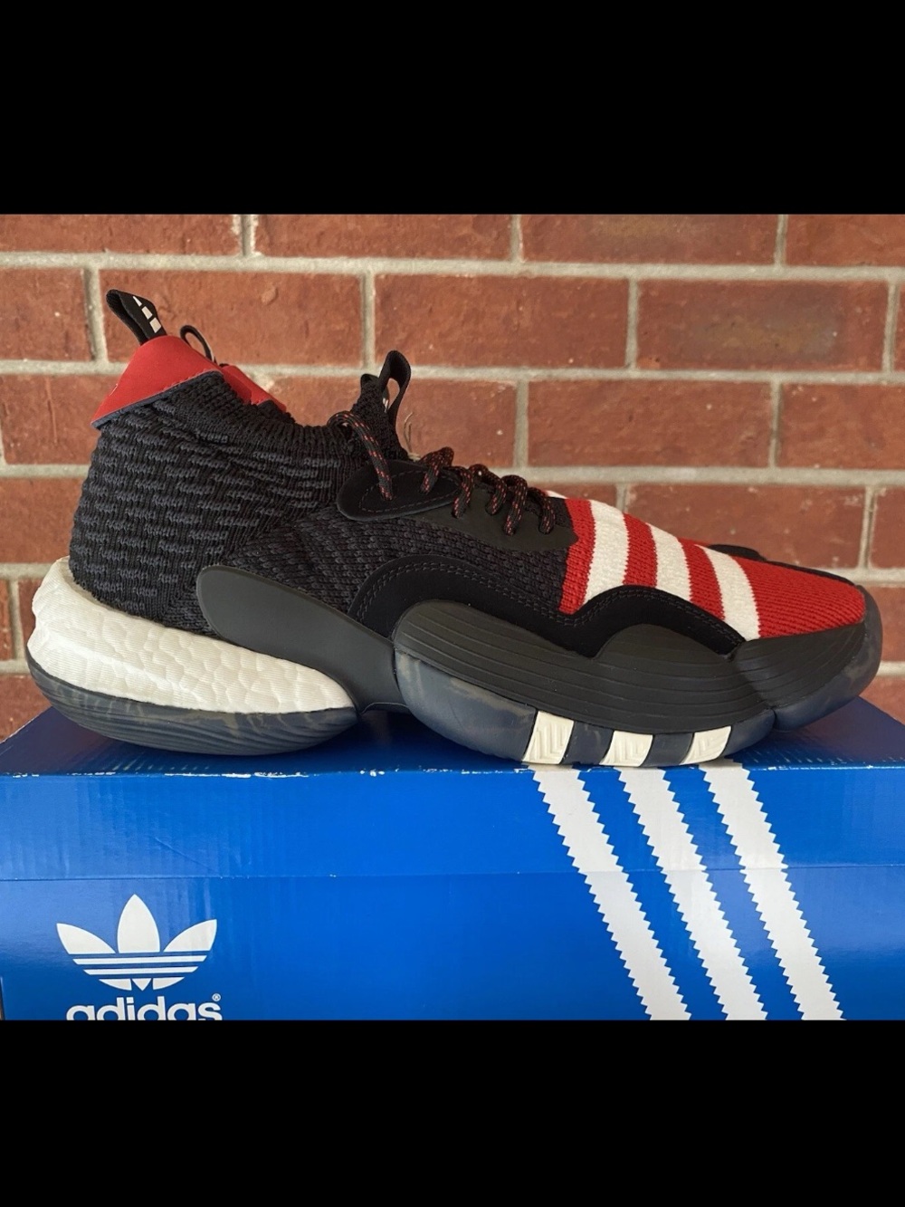 New Adidas Trae Young 2 Red White Blue Mens Basketball Sneakers Shoes
